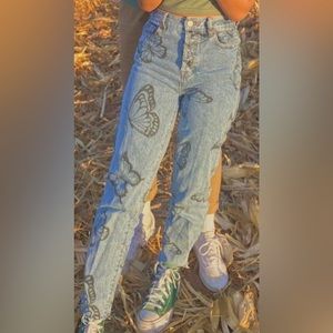pacsun butterfly jeans